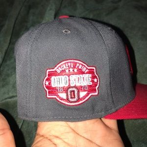 Fitted scarlet and gray Ohio State hat.